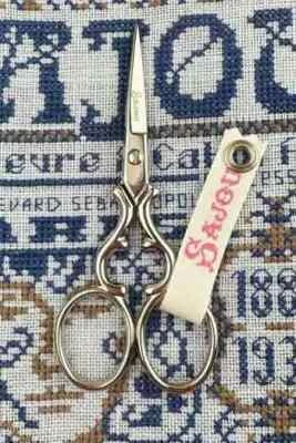 French Sajou Embroidery Scissors Nogent Nickel Plated - Image 1 of 2