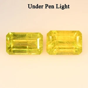 2 pz pietra preziosa naturale sciolta naturale non trattata cambio colore Titanite sfene - Foto 1 di 1