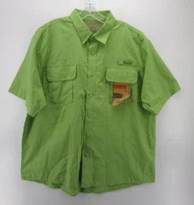 GH Bass & Co Shirt Men XL Green Button Up Fishing Sunblocker UPF40+ Outdoor NEW - Picture 1 of 11