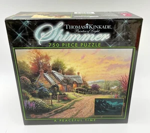 New Sealed Ceaco Shimmer 2002 Thomas Kinkade A Peaceful Time Puzzle 750 Pieces - Picture 1 of 7