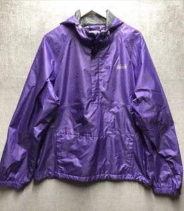 Colman Outdoor Windbreaker Jacket Size Large Purple Pockets Hood Lightweight - Picture 1 of 17