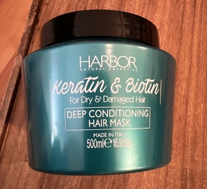 HARBOR COSMETICS KERATIN & BIOTIN DEEP CONDITIONING HAIR MASK 16.9oz/500ml ITALY - Picture 1 of 6