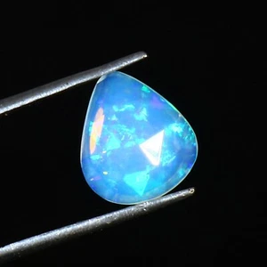 Piedra preciosa de ópalo etíope, ópalo corte rosa, ópalo en forma de corazón, ópalo de fuego múltiple, - Imagen 1 de 6