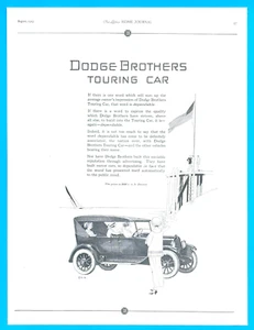 1923 DODGE TOURING CAR antique PRINT AD flag seaside sailing ocean women driving - Picture 1 of 3