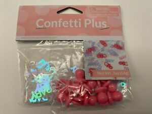 Baby Shower "It's a Girl" Confetti Plus 1/2oz White/Pink Baby Shower Decorations