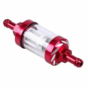 8mm 5/16'' Motorcycle Petrol Gas Fuel Line Intak Filter For Honda Harley Suzuki - Picture 1 of 7