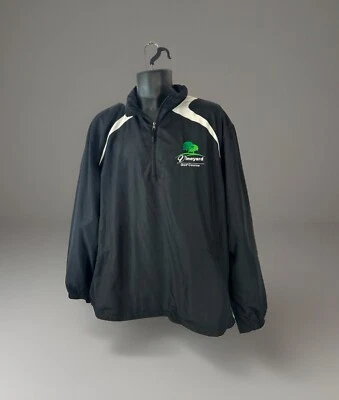 Chaqueta cortavientos Sport-Tek XL para hombre forrada negra 1/4 cremallera viñedo golf Foto 1 de 4