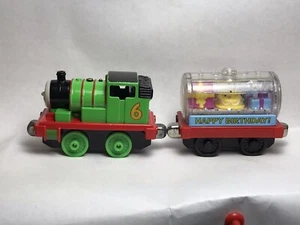 Thomas & Friends Take N Play Along Happy Birthday Percy  Train Engine DIECAST - Picture 1 of 6