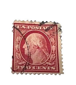 Stamp USA The First George Washington Rare 2 Cent Two cents Red 1908 USED. - Picture 1 of 4