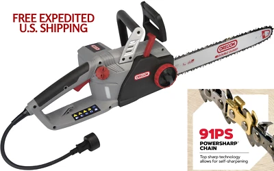 OREGON CS1500 Corded 15AMP Electric Chainsaw 18 Inch Bar SELF-SHARPENING - Image 1 of 4
