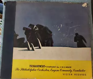 1941 Tschaikowsky Symphony No 5 in E-Minor Philadelphia Orchestra Victor Records - Picture 1 of 6