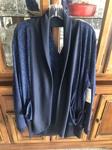 balance collection cosmic midnight/green long cardigan jacket after Yoga Xl NWT - Picture 1 of 10