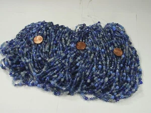2 Pounds Blue Color India Handmade Glass Spacer Beads Bulk Lot (QKP-3) ⭐ - Picture 1 of 8