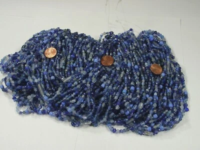 Lote a granel de cuentas espaciadoras de vidrio hechas a mano de 2 libras color azul India (QKP-3) ⭐ Foto 1 de 4