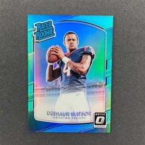 2017 Donruss Optic DeShaun Watson Aqua Prizm Rated Rookie RC #52/299 Texans