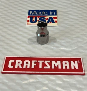 Craftsman 44054 Vintage 7/16 6 Pt 1/2 Drive Shallow Socket Inverted G2 USA NOS - Picture 1 of 4