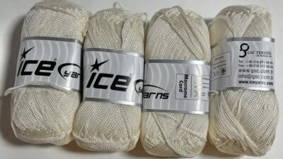 HILOS DE HIELO - CABLE MACRAMÉ 4 Pk. Crema Compra más y ahorra en el envío. Foto 1 de 3