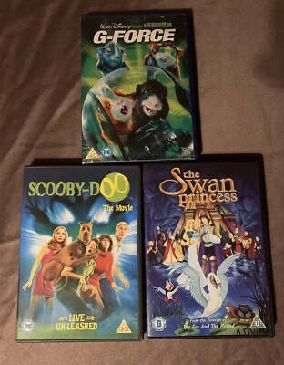 Scooby-d G-Force The Swan Princess Cartoon Movie Dvd Set Of 3 (U/PG rating ) - Image 1 of 2