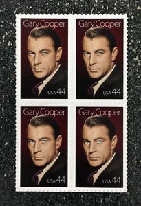 2009USA #4421 41c Gary Cooper - Legends of Hollywood - Block of 4 Stamps  Mint - Picture 1 of 1