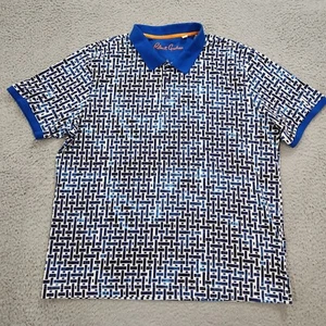 Robert Graham Poloshirt Herren 2XL blau geometrischer Druck Allover klassische Passform gebraucht, in einwandfreiem Zustand - Bild 1 von 11
