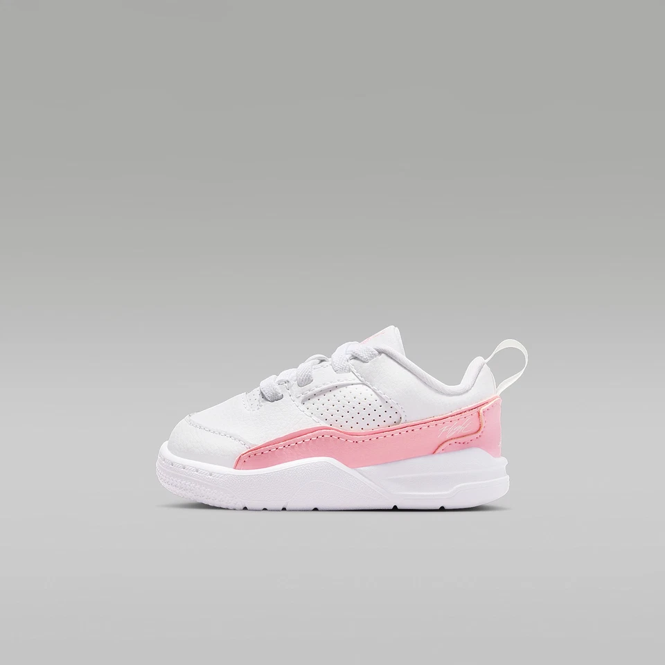 Zapatos Jordan Flight Court para bebé/niño pequeño (blanco/rosa suave medio) Foto 1 de 1