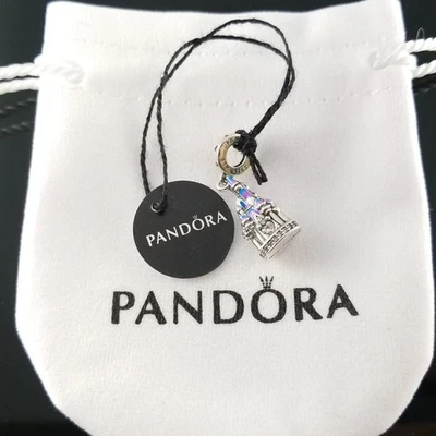 New Pandora Disney Parks Magic Kingdom Castle Silver Dangle Charm - Image 1 of 4