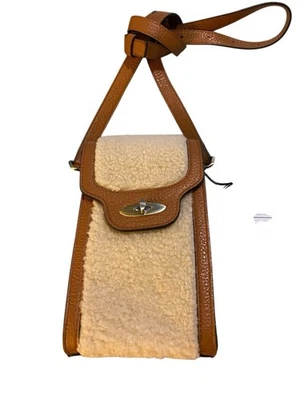 Bolso Bandolera Sundance Claudia Firenze Cuero Guijarro Italia Sherpa 8x 5x2 Nuevo con Etiquetas Foto 1 de 4