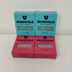Bearsville Soap Company fatto a mano naturale 2 gelo artico e 2 menta piperita glassata - Foto 1 di 8