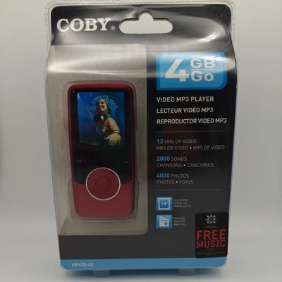 COBY MP620-4G 4GB Go Video MP3 Player 1.8 LCD Screen USB 2.0 Hi-Speed -Brand New - Image 1 of 4