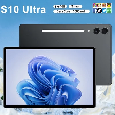 Tablet 11 pouces S10 Ultra Andoird 13 6G+64 Go portable 5500mAh 5G WIFI Tablette - Photo 1/4