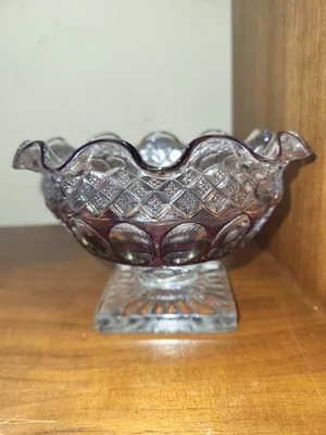 Vintage Westmoreland Glass Wakefield Ruby Fairy Lamp Candle Holder - Image 1 of 4