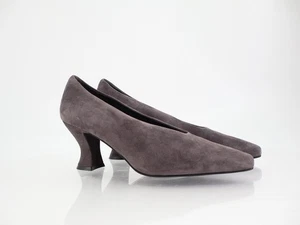 Jeffrey Campbell Hints Pumps grau Wildleder spitz Pfennigabsatz Größe 10 Slipper Schuhe - Bild 1 von 11