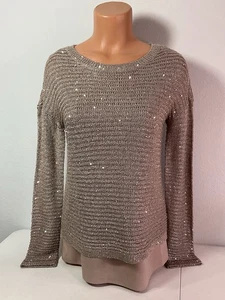 Maglia con paillettes oro/rame GIANNI BINI. Taglia XS. Orig. 79€. NUOVO. - Foto 1 di 10