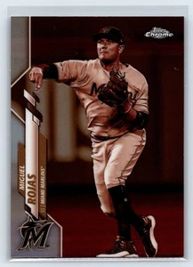2020 Topps Chrome Miguel Rojas Sepia Refractor #105 Miami Marlins - Picture 1 of 2