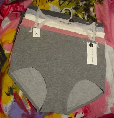 5 BRAGAS CORTAS ACANALADAS SIN COSTURAS DE MICROFIBRA NUEVAS LAURA ASHLEY LS5133 5PKU XL Foto 1 de 2