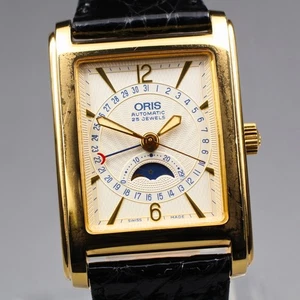 Vintage Exc+5 ORIS Rectangular Pointer B7460 Men's Automatic Watch 26mm 17J 1505 - Picture 1 of 21
