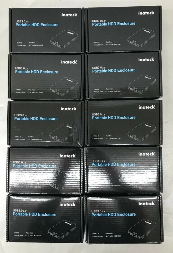 QTY: 10 Inateck (FEU3NS-1) Portable 2.5" HDD/SSD Enclosure - Image 1 of 4