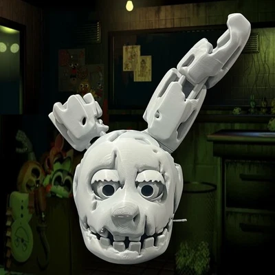 Springtrap Cosplay MÁSCARA/ARTE DE PAREDE Fnaf Five Nights At Freddy’s - Imagem 1 de 3