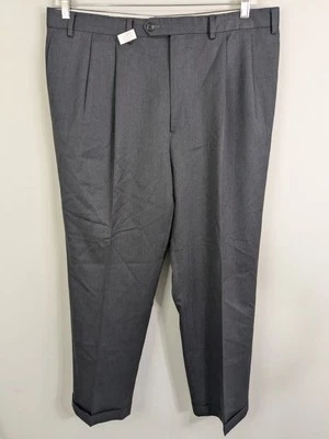 Lauren Ralph Lauren Dress Pants Men's 38x30 Gray Cashmere Blend Dry Cleaned - Image 1 of 4