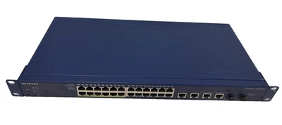 NETGEAR ProSafe FS728TLP 28-Port Network Switch 10/100 Smart Switch 12 PoE ports - Image 1 of 4