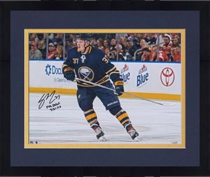 Framed Casey Mittelstadt Sabres Signed 16" x 20" Photo & NHL Debut Insc - LE 18 - Picture 1 of 1