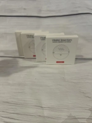Vibration Sensor Alarm, Sensitivity Adjustable, And Led Indicator. Pack Of Four. - Image 1 of 4