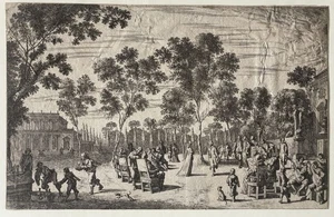 Lusthaus alla Mira Melchior Küsel n. Baur Radierung Garten Italien Veneto 17. Jh - Picture 1 of 4