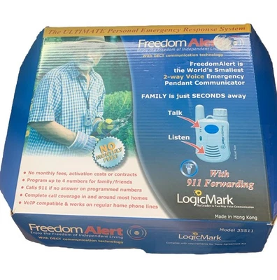 Logicmark Freedom Alert 35511 双向语音紧急吊坠设备,替换件 — 第 1/4 张图片