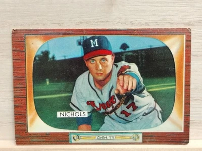 1955 Chet Nichols Bowman Baseball Card # 72 - Image 1 of 4