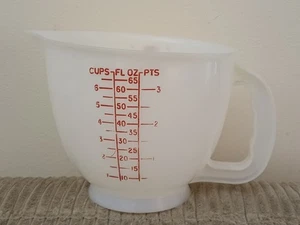 Jarra Medidora Tupperware Vintage Años 70 80 Grande 2 Litros Jarra Plástica Blanca - Imagen 1 de 4