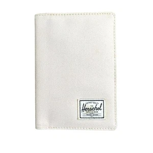 Porta pasaporte Herschel Supply lona crema "Raynor", billetera plegable, 5x4" - Imagen 1 de 5