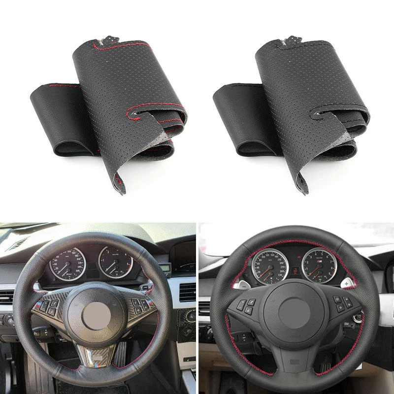 NUEVA cubierta de volante de cuero para BMW E60 E61 Touring 530d 545i E63 cupé E64 Foto 1 de 4