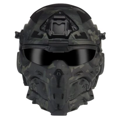 New Tactical Assault Helmet Built-in Headset Anti-fog Fan Modular Replace Lense - Image 1 of 4