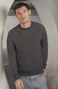 Fruit Of The Loom Mens Lightweight Raglan Sweater - Adult jumper S M L XL 2XL - Picture 1 of 7